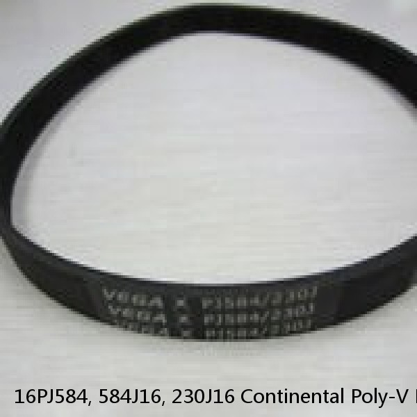 16PJ584, 584J16, 230J16 Continental Poly-V Belt 16 Ribs, 584mm, 23" Long