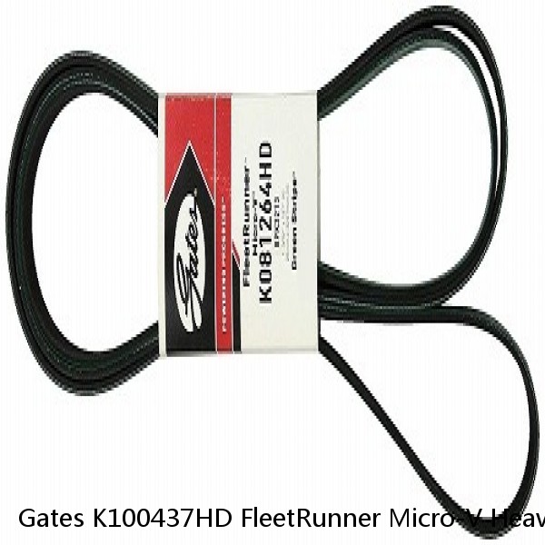 Gates K100437HD FleetRunner Micro-V Heavy Duty V-Ribbed Belt #1 small image