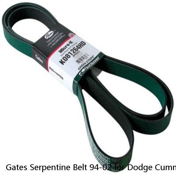 Gates Serpentine Belt 94-02 for Dodge Cummins Diesel 5.9L Diesel W/ AC ONLY #1 small image