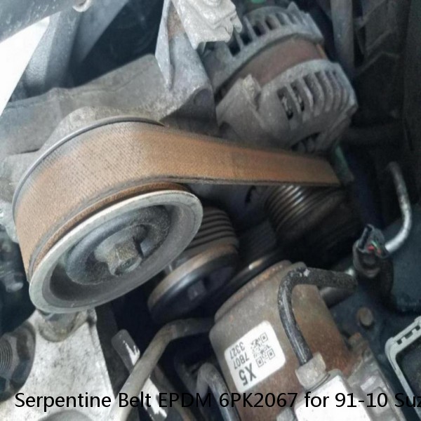 Serpentine Belt EPDM 6PK2067 for 91-10 Suzuki Jeep Cadillac Dodge Ford 3.0L #1 image