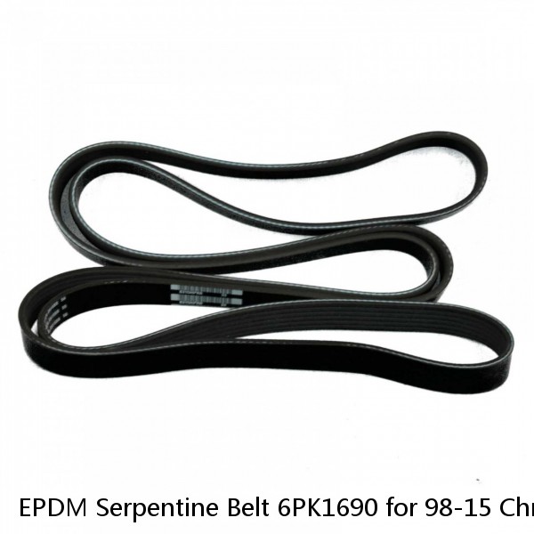 EPDM Serpentine Belt 6PK1690 for 98-15 Chrysler Dodge Chevrolet Jeep Pontiac 3.8 #1 image